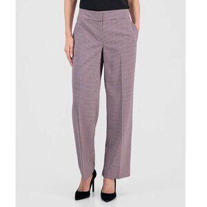 Kasper Petite Stretch Crepe Tab Waist, Wide-Leg Pant, Houndstooth, 8P